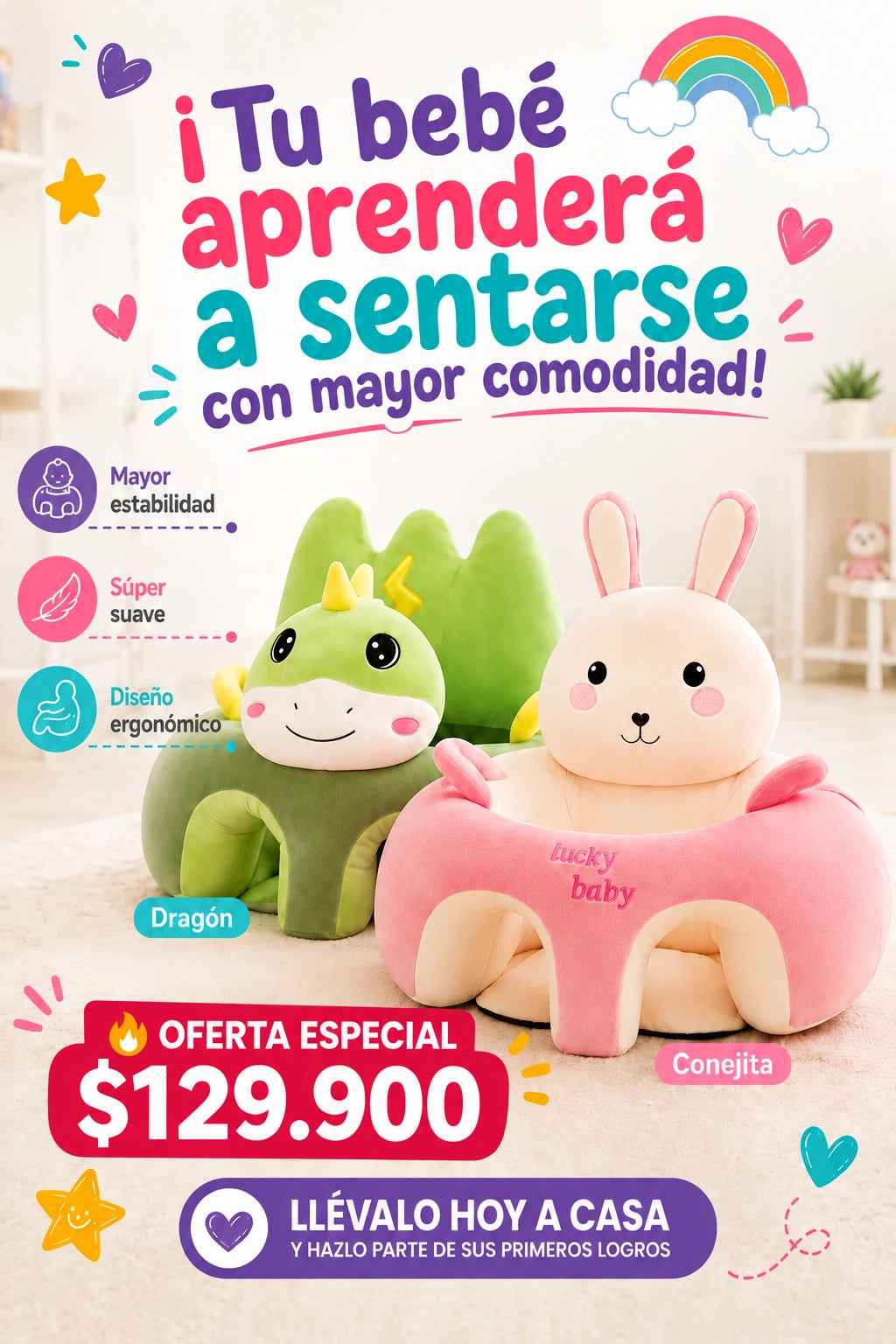 Silla cojín estabilizador para bebes