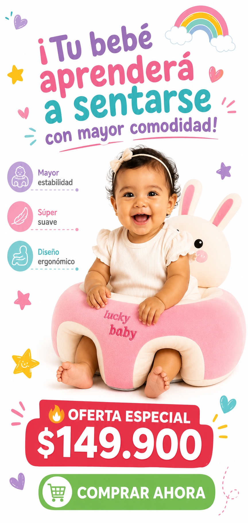 Silla cojín estabilizador para bebes